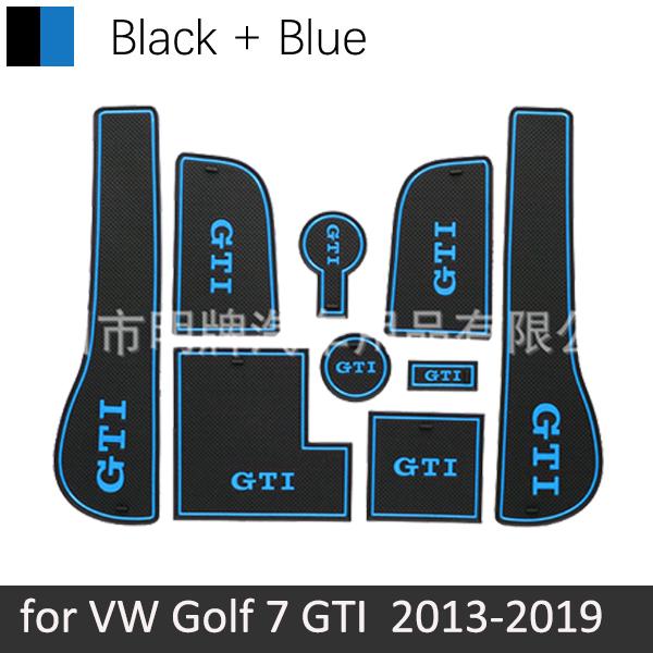 

Противоскользящий коврик для ворот, накладки с пазами для VW Volkswagen Golf 7 Mk7 GTI R 2013 2014 2015 2016 2017 2018, коврик с отверстиями для автомобиля Golf 7 GTI-Blue