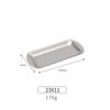 Thickened 304 Stainless Steel Rectangular Square Golden Plate Korean Barbecue Dish Sushi Flat Bottom Plate Tray Storage Tray