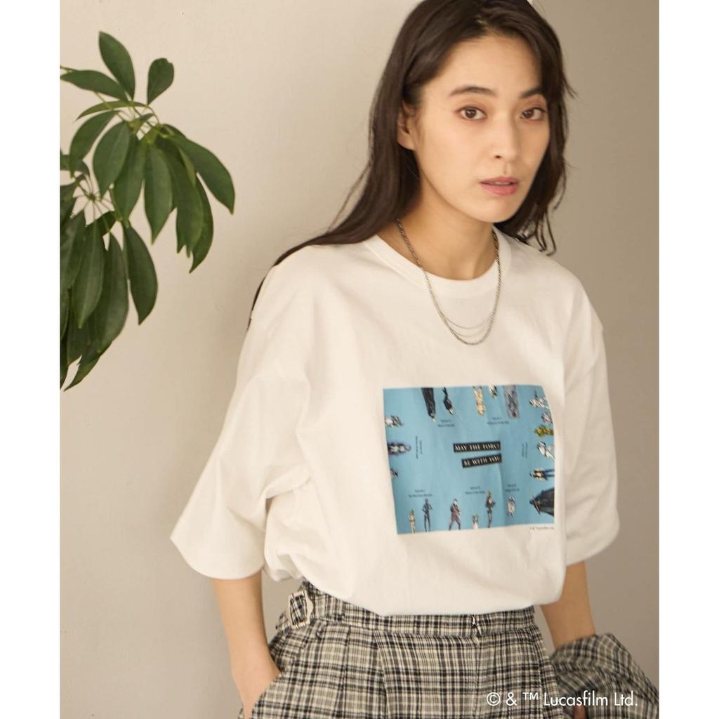 GLOBAL WORK STAR WARS Heavyweight Tee Short Sleeve 666031 Tops Cut Sewn T-Shirt White Black Gray