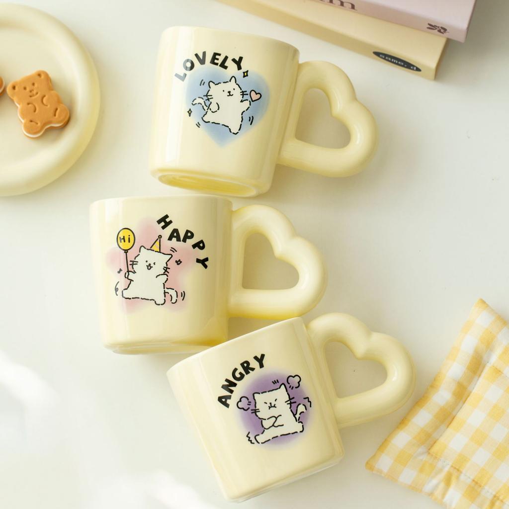 Cute Cat Mug High Looking Ceramic Cup Souvenir Gift Cup for Best Friend Birthday Cup for Girls Water Cup