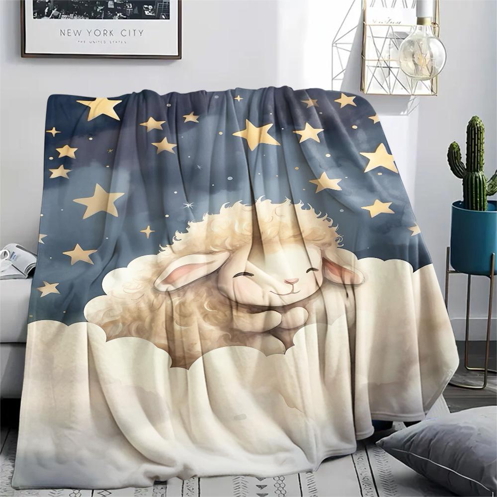 Animals in Dreams Print Flannel Blanket, High quality Comfortable for All Seasons, Home Decor, Warmth and Comfort, Perfect for Christmas Gifts