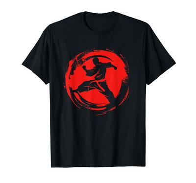 Karateka Drawing Fighter Sports T-Shirt