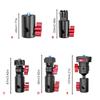 Base Adattatore in Lega di Alluminio a Rilascio Rapido Filettatura 1/4"/3 per Supporti Illuminazione Fotografica Treppiedi