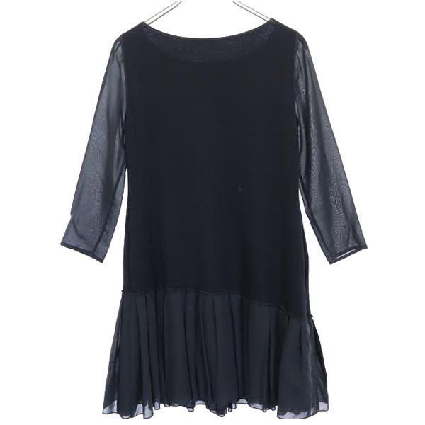 FOXEY NEW YORK made in Japan Long sleeve one piece 38 black Women Used