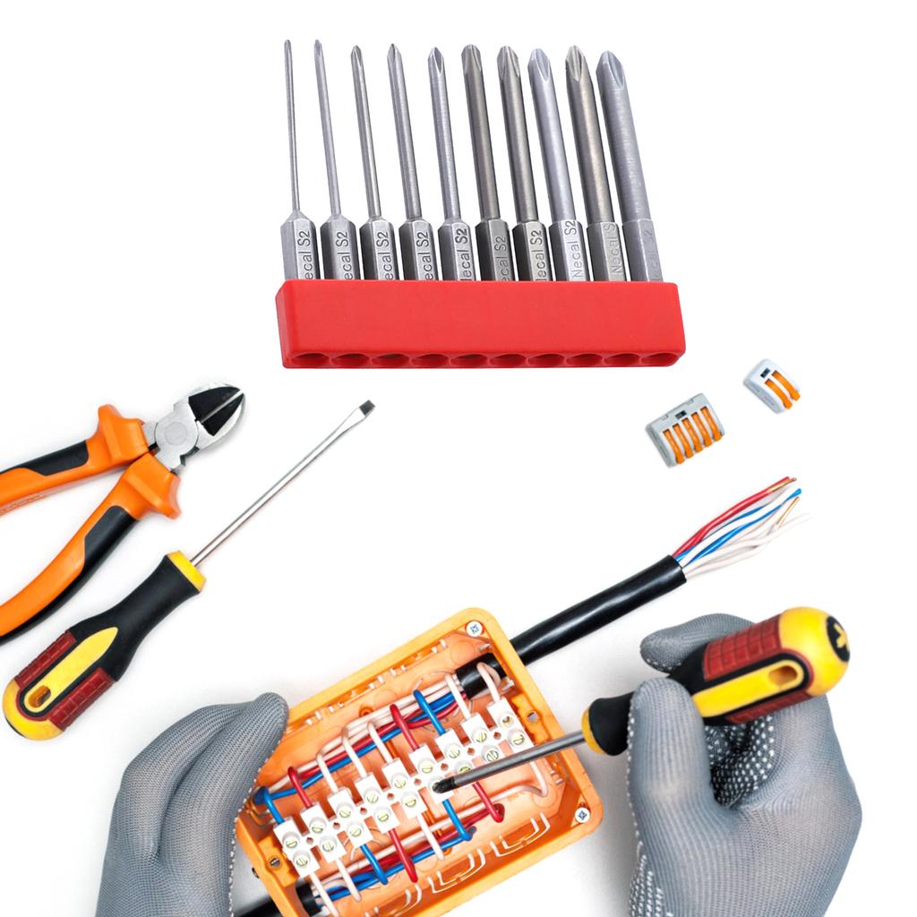 10Pieces Magnetic Cross Screwdriver Bit PH00 PH0 PH1 PH2 Nutdrivers 65mm For Socket Switch Electrician Power Tool