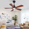 Ventilatore da soffitto da 42 pollici, 5 pale, con illuminazione e telecomando, 6 livelli di velocità, funzione di inversione, 3 CCT, dimmerabile, per pati/soggiorni/sale da pranzo