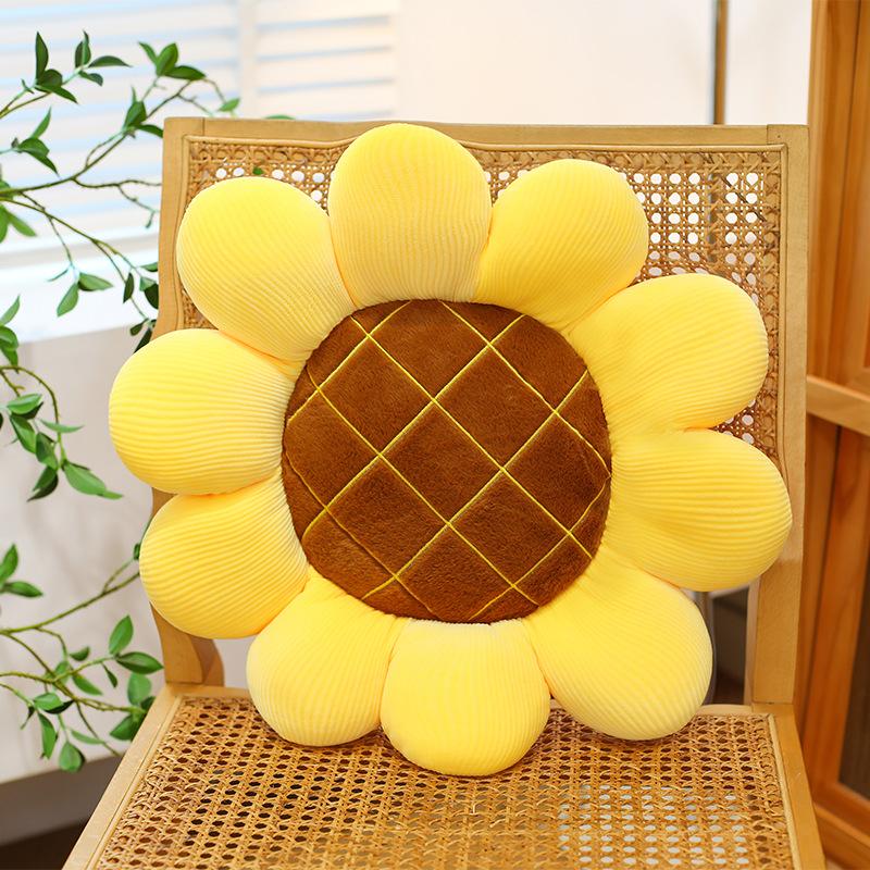 Sunflower Seat Cushion Sunflower Chair Cushion Flower Throw Pillow Bedside Pillow Tatami Bay Window Sofa Decorative Cushion