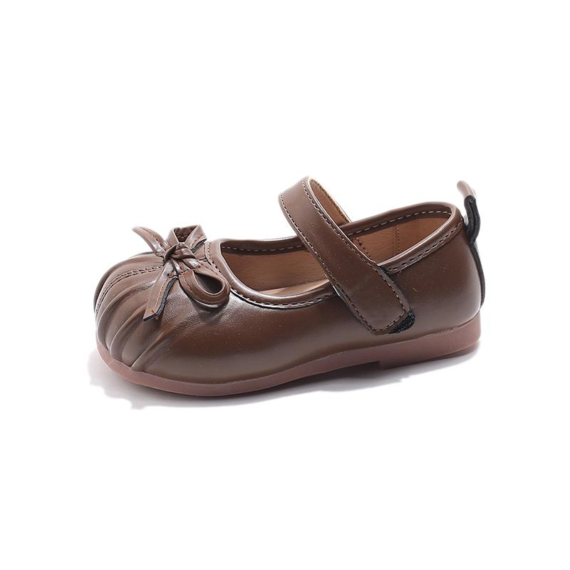 

Fashion Girls Flat Shoes Spring New Kids Leather Shoe Simple Anti Slip Girls Casual Shoes Versatile Child Performance Shoe 24