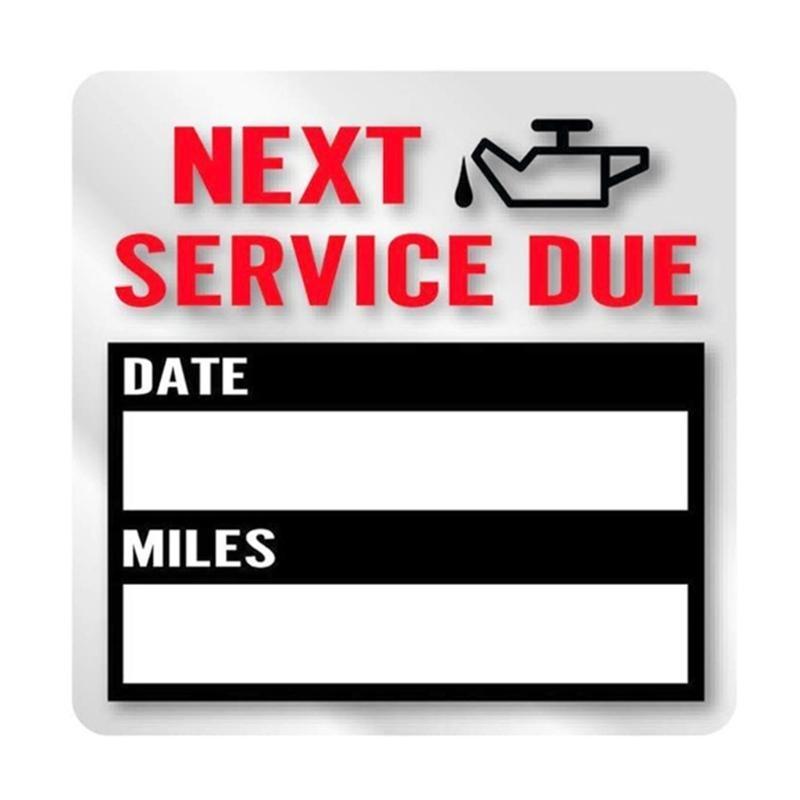 

100Pcs/Roll Oil Change Reminder Stickers Automotive Maintenance Service Labels China Mainland