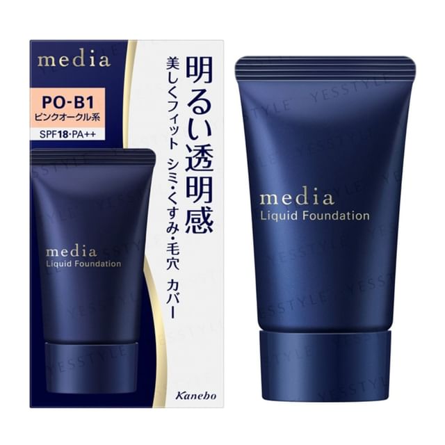 Kanebo - Media Liquid Foundation SPF 18 PA++ OC-B1 - 25g