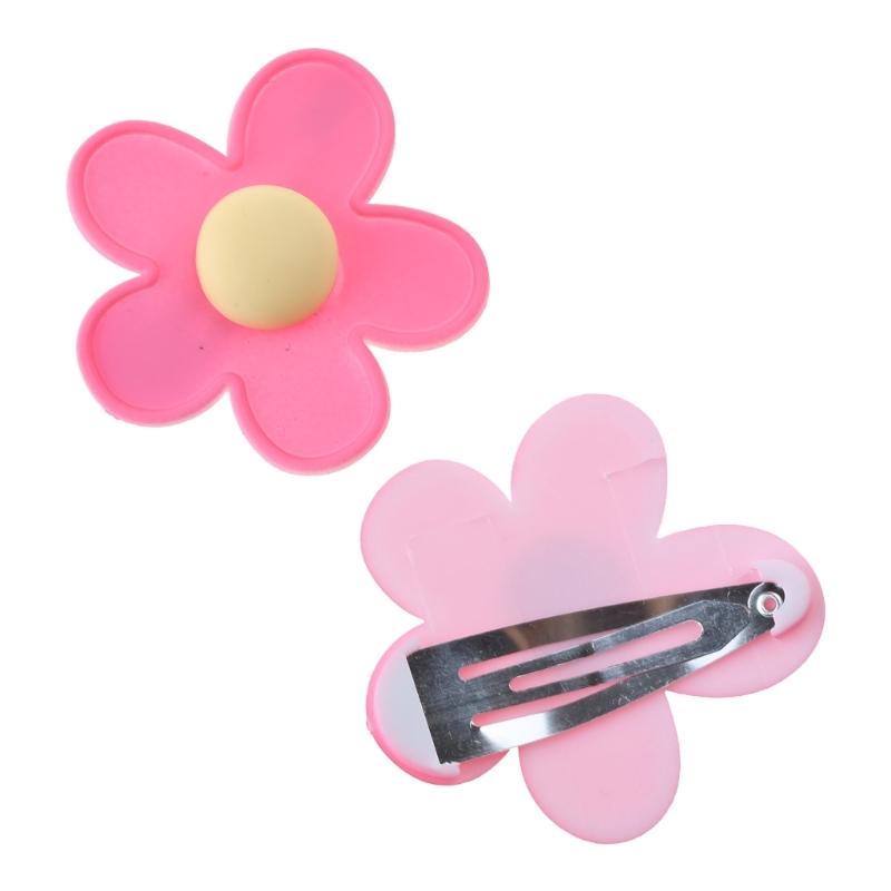 Flower Barrettes Babies Hair Clip Hair Barrette Hair Accessories Girl Headwear Acrylic Material Hair Pins for Children
