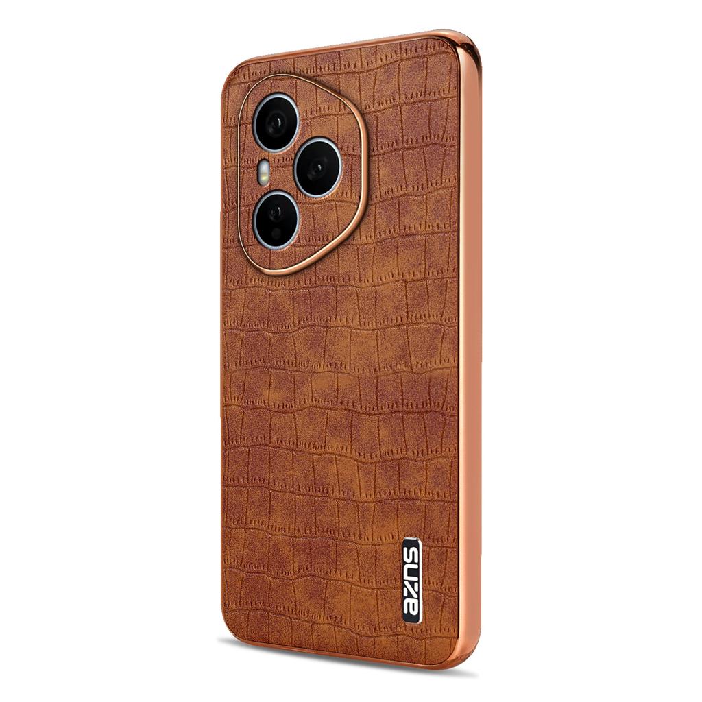 AZNS For Honor 400 Pro 5G (Global) Case Electroplating Crocodile Texture PU+TPU Phone Cover