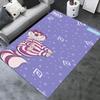 Office Rug Cheshire Cat, Wonderland theme 3D Printed Anti-Slip Rug-Machine Washable for Living Room