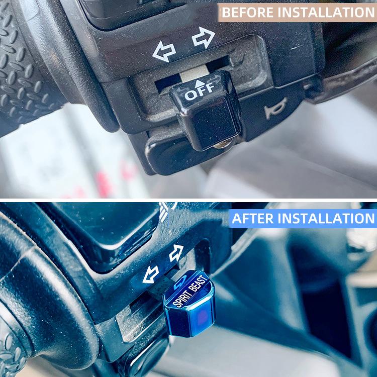 Motorcycle Switches Start Button Turn Signal High Low Beam Start Buttons Removed Key Cap Styling for Yamaha Suzuki Benelli BMW