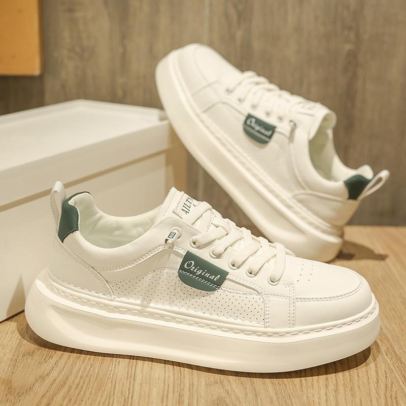 

Fashion Four Seasons Microfiber Punching Breathable Trend Men s Board Shoes Versatile Little White Shoes Comfortable Men s Casual Shoes 44