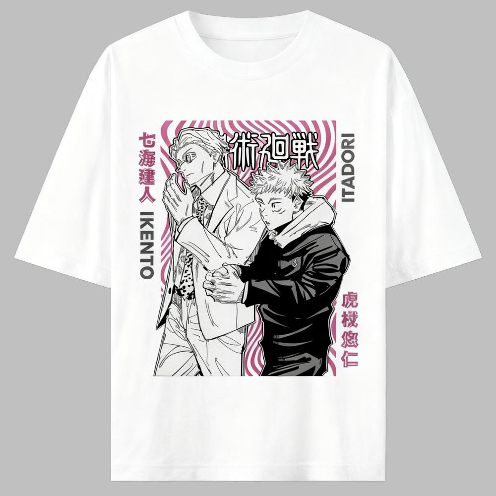 

Jujutsu Kaisen anime 2026 Summer New 100purecotton character leisure pattern loose art Short SleeveTshirt Round quality shirt M