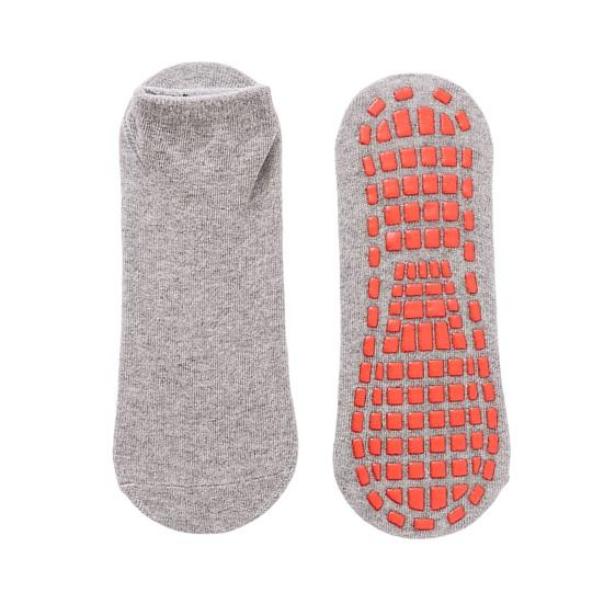 

1 пара носков-батутов, противоскользящие силиконовые ручки с нижней частью, отличное трение, сплошной цвет, высокая эластичность, впитывание пота, домашние носки для йоги для взрослых, напольные носки серый