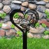Metal Memorial Stake with Butterfly, Outdoor Cemetery Grave Decor, Sympathy Gift for Dad, Garden Art