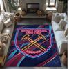 Tappeto in Velluto di Cristallo con Stampa del West Ham United Football, Comodo Assorbente d'Acqua Antiscivolo Tappeto per Pavimenti Interni