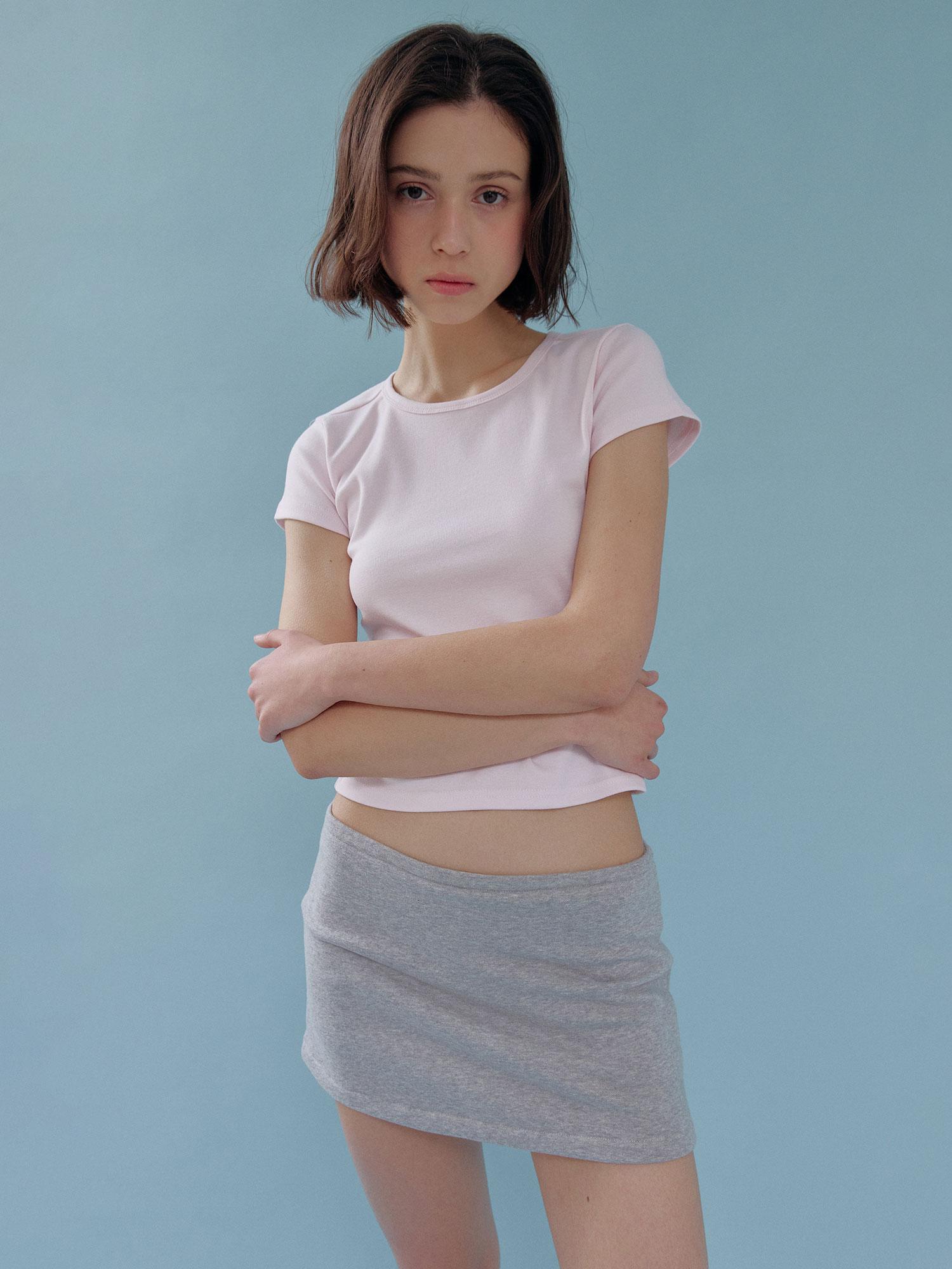 Heatherment Pure Flex Half T-Shirt (Powder Pink) Powder Pink/Os