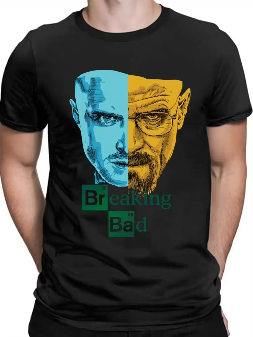 Стильная мужская футболка с коротким рукавом с изображением Хайзенберга и ресторана из сериала «Во все тяжкие». Идеально подходит для летней носки - Муж... S разноцветный