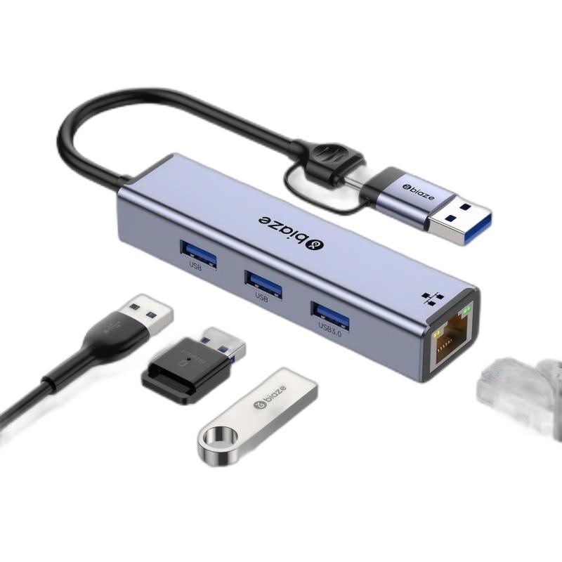 BIAZE USB/Type-C 100Mbps Ethernet Adapter Hub (CN version)