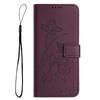 Étui Portefeuille en Cuir à Fleurs en Relief 3D avec Support Livre Pour iPhone 17 16 15 Pro Max Samsung S25 Xiaomi Redmi Note 14 Honor Oppo Fentes pour Cartes Rabat