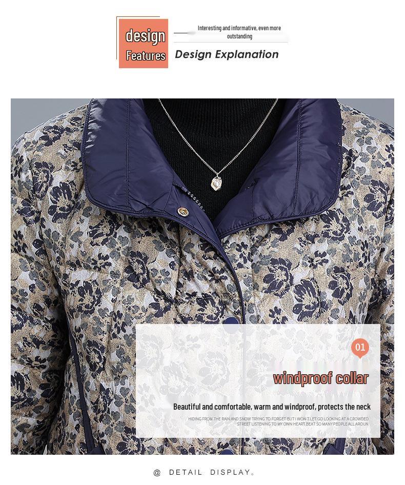 Women's 2025 Winter Down Jacket - New Style for Middle-Aged and Elderly - Stylish Cotton-Padded Petite Outerwear for Mothers