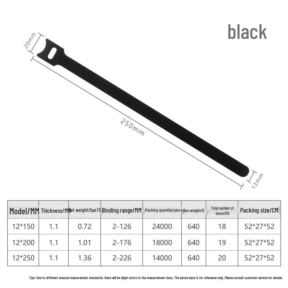 Nylon Cable Organizer Self-Adhesive Strap - Power Cord Storage Tie with T-Shaped Hook and Loop