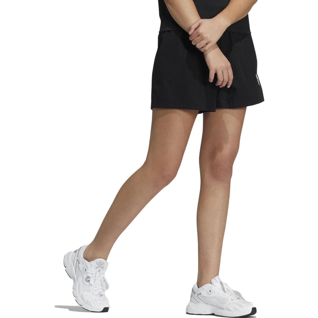 adidas Originals Solid Color Elastic Waist Sports Shorts Women Shorts Black HH9448