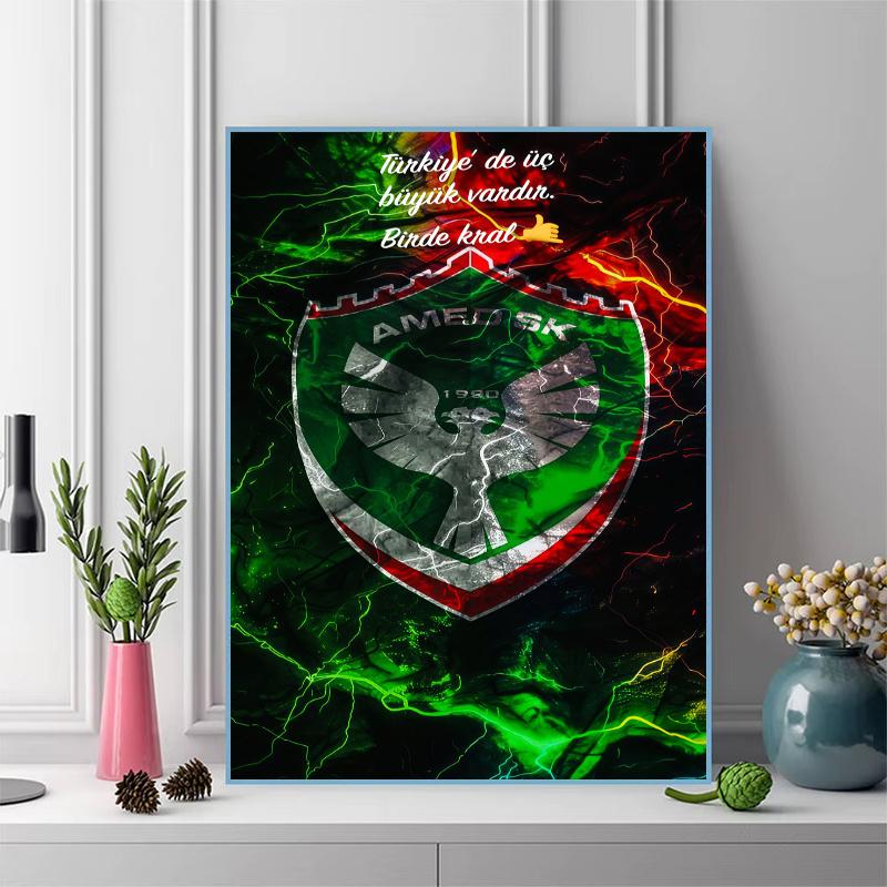 Vintage Sports Emblem 100% Round Full Drill 5D DIY Diamond Painting Embroidery Cross Stitch Rhinestone Decor
