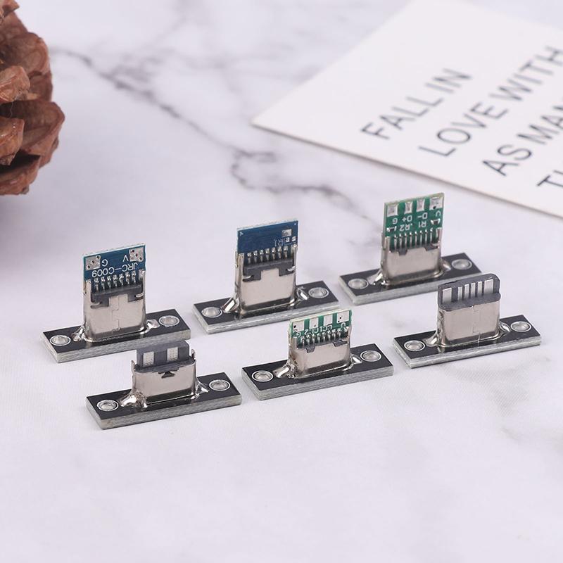 Metall USB 3.1 Typ C Buchse Mit Schraubbefestigungsplatte Typ-C USB Buchse 3.1 Typ-C 2-Pin 4-Pin Buchse Ladeanschluss