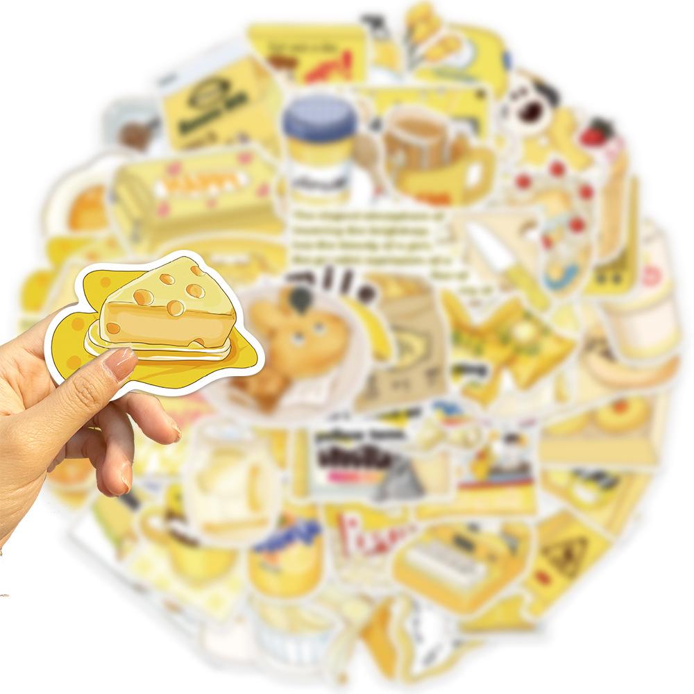 50 Yellow Salt-type Ins Graffiti Stickers Personalized Decorative Guitar Notebook Suitcase DIY Waterproof Stickers
