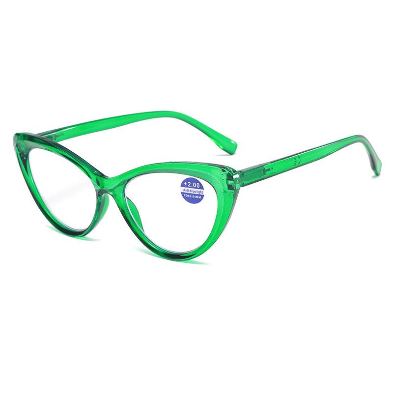 2026 Anti-Blue Light Cat Eye Reading Glasses for Women - Fashionable High-Definition Eyewear for Middle-Aged and Elderly