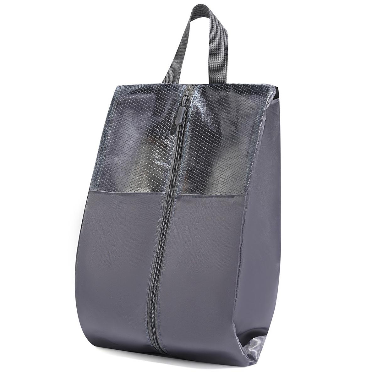 

Unisex Portable Shoe Storage Organizer Waterproof Zipper Travel Shoe Cover Pouch Moistureproof Bag сірий