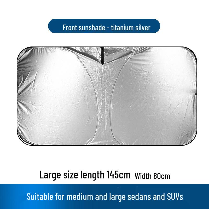 Yulan Car Sunshade Panel - Heat Insulation & Light Blocking Curtain for Front Windshield