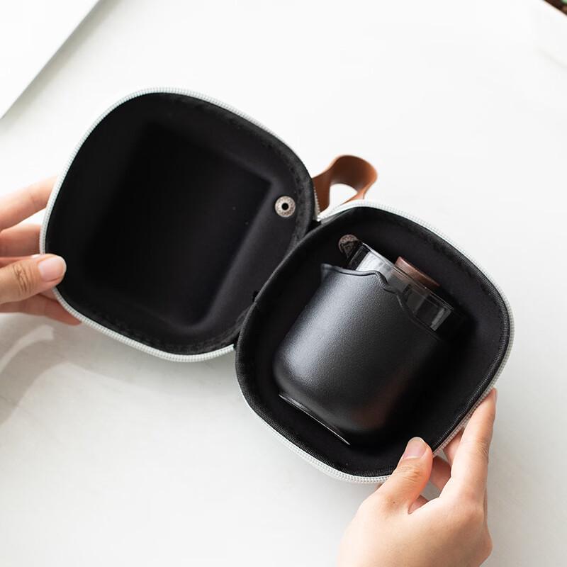 ZhuiJia White Pottery Portable Travel Tea Set