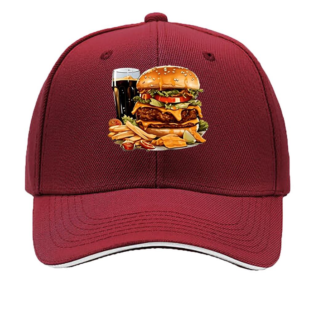 Adjustable Hat with Curved Brim  Outdoor Camping  Cap Wide Visor Fit for Driving Casual Wear ( Sandwich Baseball Cap