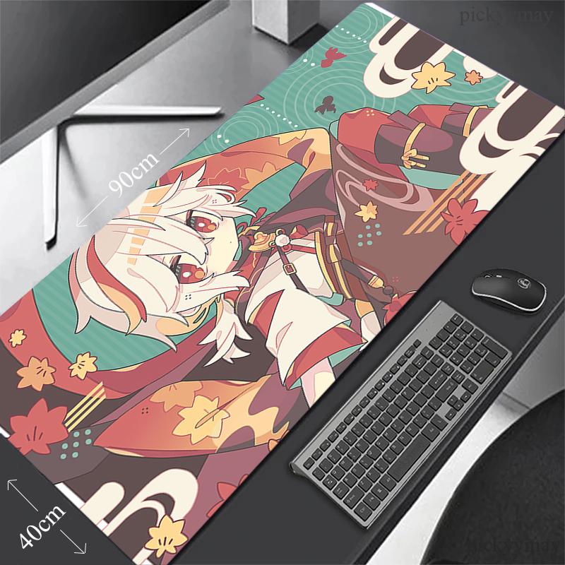 Genshin Impact Tappetino Mouse Grande Tappetini Mouse da Gaming Tappetino Tastiera Tappeto Scrivania Kaedehara Kazuha Tappetini da Scrivania Tappetino Mouse Anime Per Gamer