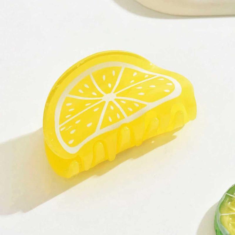 Sommerliche Frucht-Haarspangen: Acryl-Haarnadel mit Wassermelonen- und Erdbeermotiv für Hochsteckfrisuren