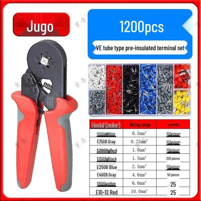 VE Tube Type Insulated Terminal Set with Crimping Pliers for Safe Wiring