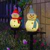 LED Snowman Solar Garden Light Outdoor Waterproof Ground Stake Lamp Solar Powered Pathway Lights for Christmas Lawn Yard Patio Holiday Decor
