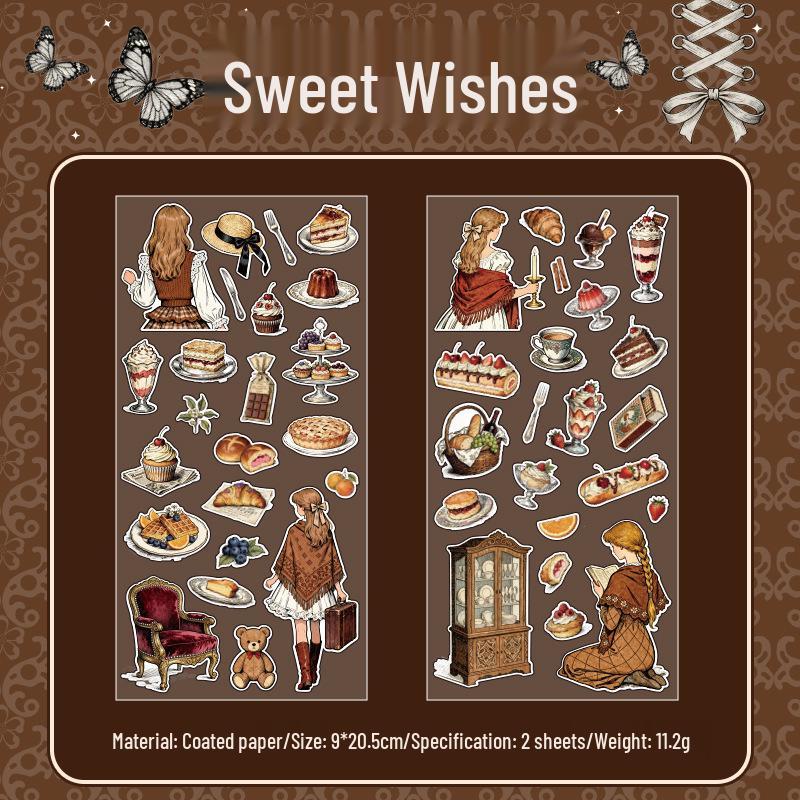 Yuxian Misty Fairytale European Retro Stickers for DIY Cards, Journals, and Collage Decoration