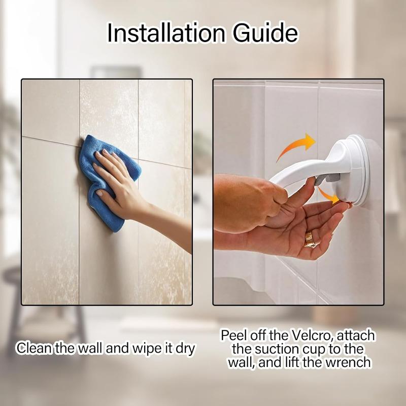 Shower Foot Rest Non-Slip Suction Cup Bathroom Aid Seniors Children Pregnant Toilet Support Foot Pedal Shower Shaving Leg Aid Waterproof Grab