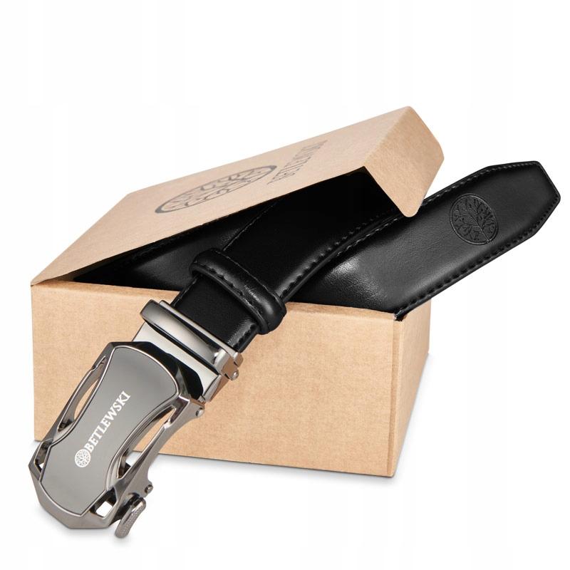 C30-CA BLACK 110 ELITE Men' Leather Belt + CERTIFICATE