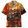 Camicia Hawaiana da Uomo Stampa Grafica Auto Camicie Uomo Moda Casual Blusa da Spiaggia Vacanza Revers Motocicletta Camisa