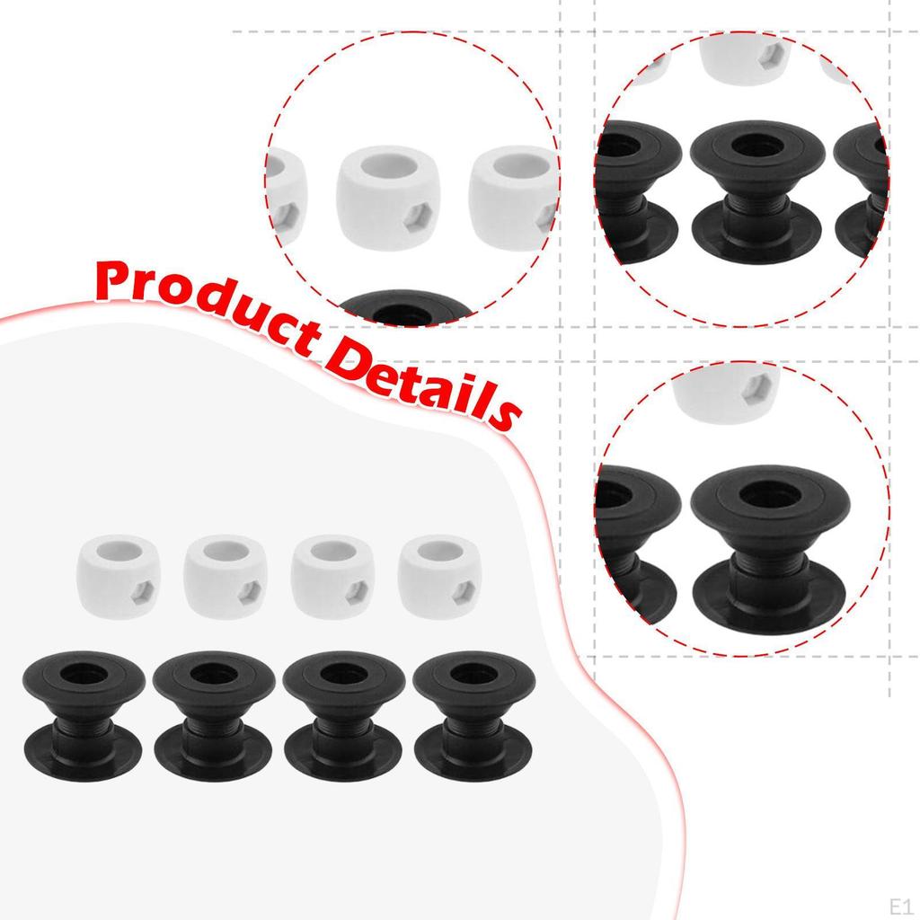 4Pcs Foosball Rod Bushings with Goalie Stop Rings Inner Height 23-34mm Tabletop Football Table