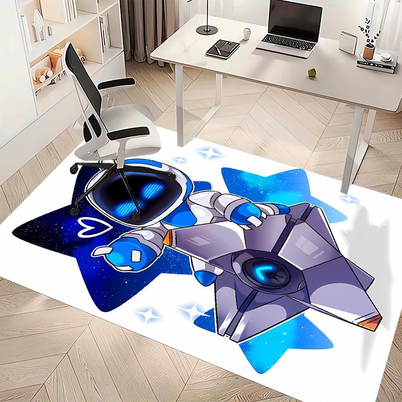 Astro Bot3 Bedruckter Saugfähiger Waschbarer Teppich, Rutschfeste Badezimmerteppiche, Küchenteppiche, Yogamatte, Eingangsbereich Wohnzimmer, Camping-Picknickteppiche