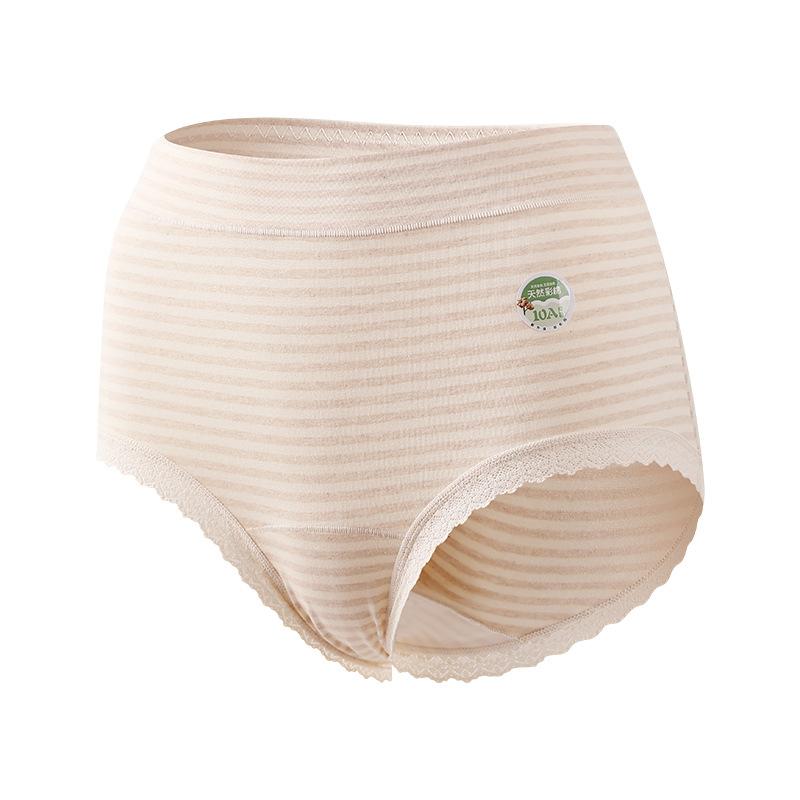 Big Size Female Spring and Autumn Color Cotton 10a Antibacterial High Waist Abdominal Lift Hip Briefs