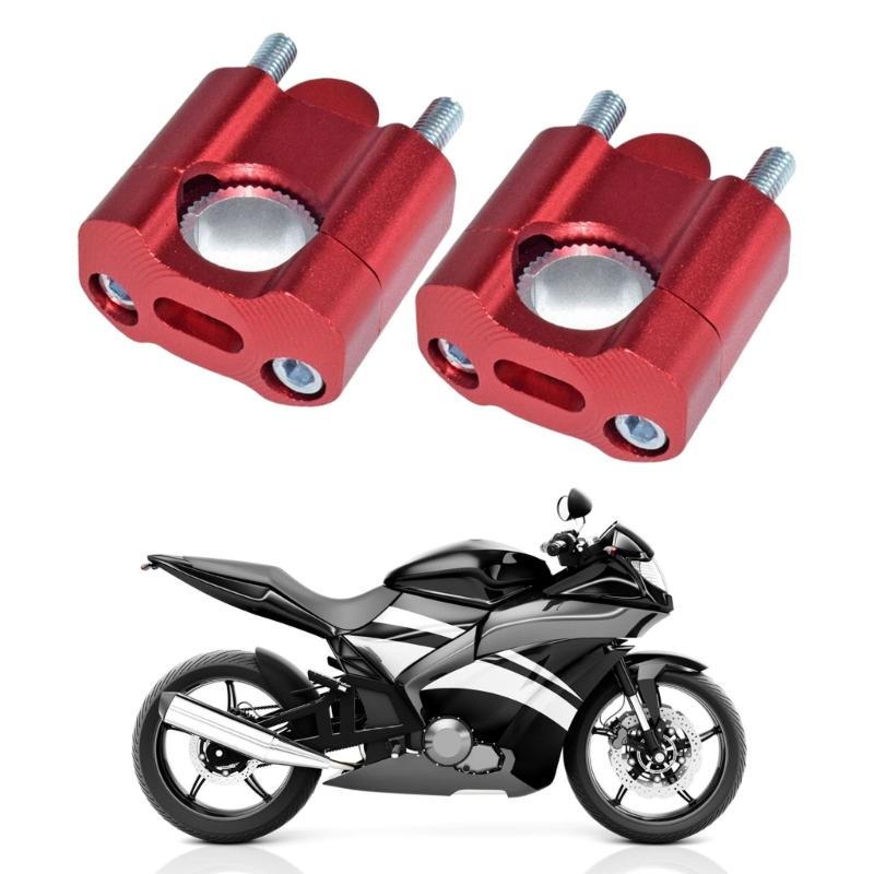 Pair Motorcycle Handlebar Rise Clamps 22mm Aluminum Handlebar Mounts for Off Road Bikes Universal Fit Easy Installation